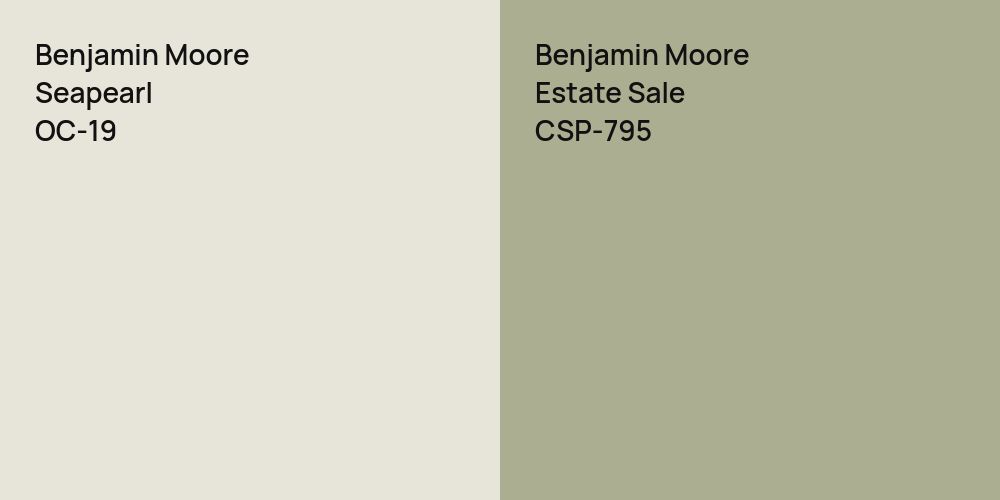 Benjamin Moore Seapearl vs. Benjamin Moore Estate Sale