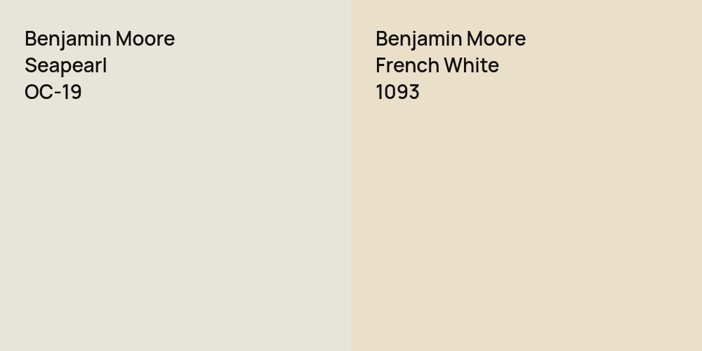 Benjamin Moore Seapearl vs. Benjamin Moore French White