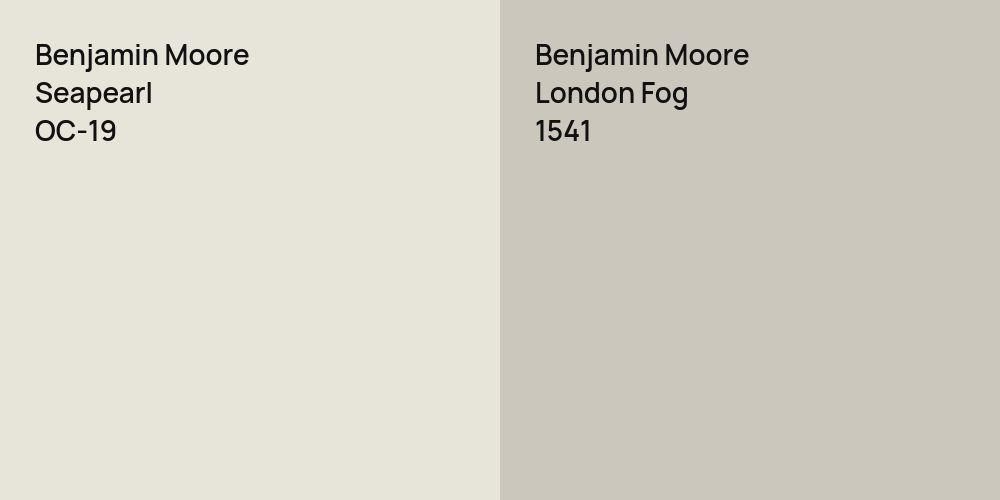 Benjamin Moore Seapearl vs. Benjamin Moore London Fog