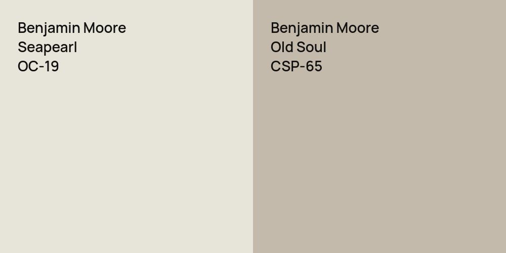 Benjamin Moore Seapearl vs. Benjamin Moore Old Soul