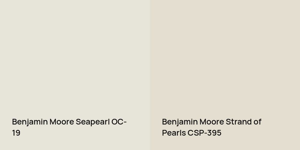 Benjamin Moore Seapearl vs. Benjamin Moore Strand of Pearls