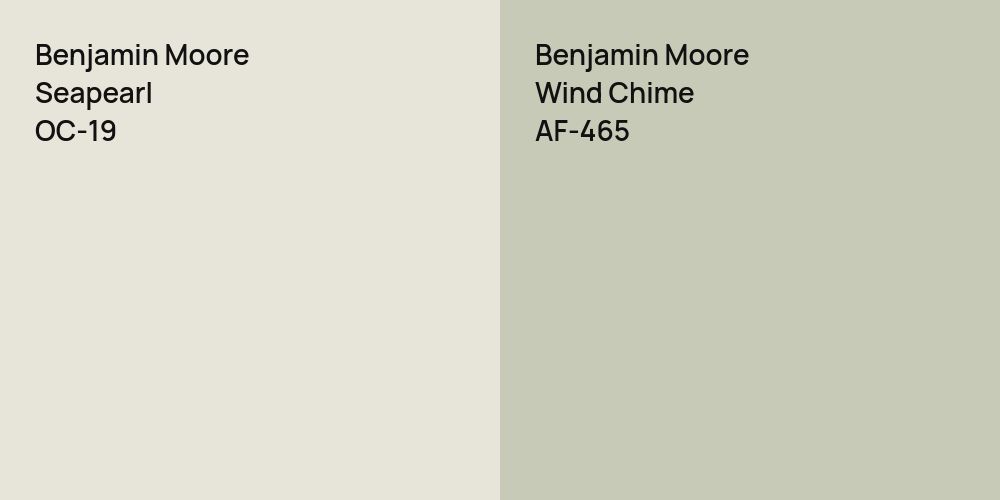 Benjamin Moore Seapearl vs. Benjamin Moore Wind Chime