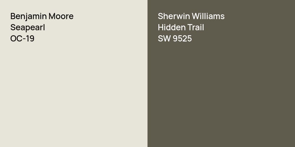 Benjamin Moore Seapearl vs. Sherwin Williams Hidden Trail