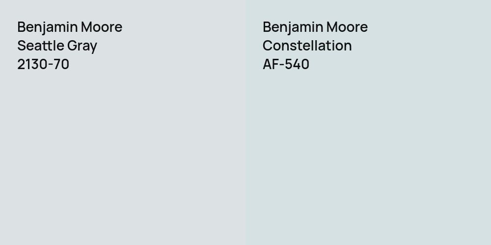 Benjamin Moore Seattle Gray vs. Benjamin Moore Constellation