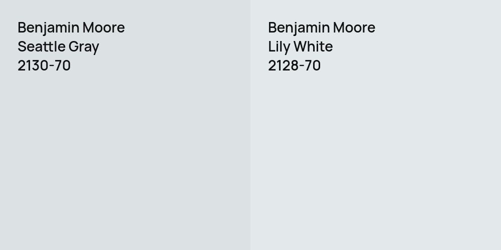 Benjamin Moore Seattle Gray vs. Benjamin Moore Lily White