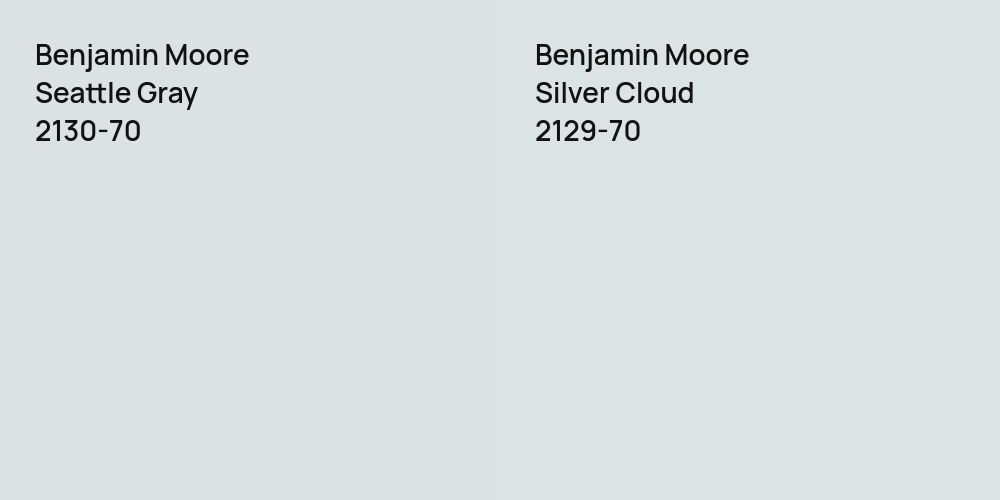 Benjamin Moore Seattle Gray vs. Benjamin Moore Silver Cloud