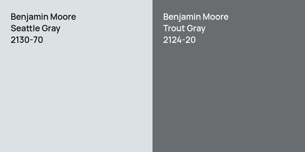 Benjamin Moore Seattle Gray vs. Benjamin Moore Trout Gray