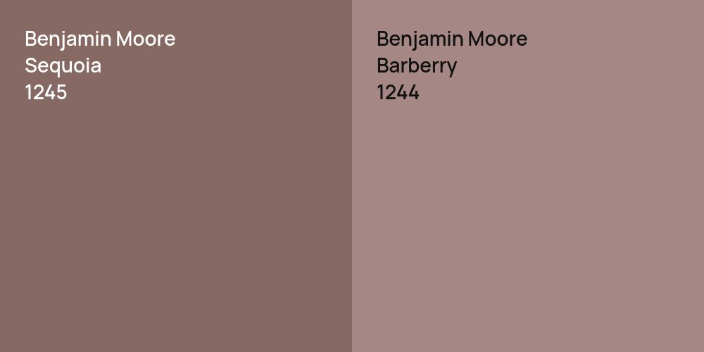 Benjamin Moore Sequoia vs. Benjamin Moore Barberry