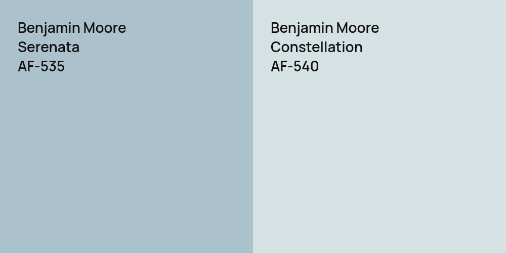 Benjamin Moore Serenata vs. Benjamin Moore Constellation