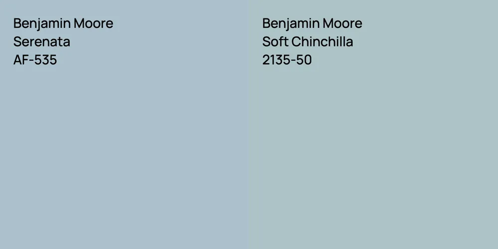 Benjamin Moore Serenata vs. Benjamin Moore Soft Chinchilla