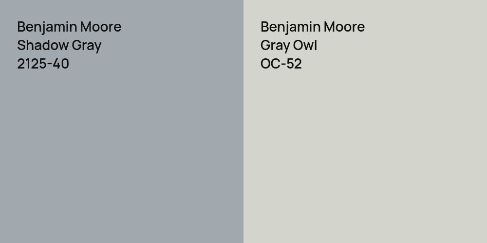 Benjamin Moore Shadow Gray vs. Benjamin Moore Gray Owl