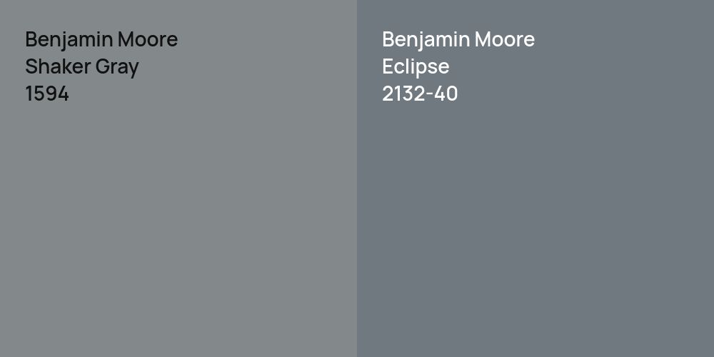 Benjamin Moore Shaker Gray vs. Benjamin Moore Eclipse