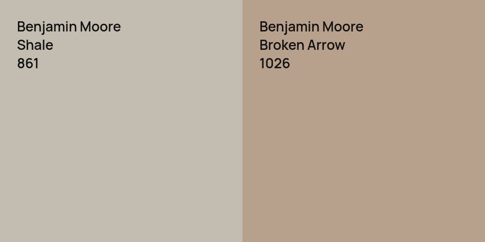 Benjamin Moore Shale vs. Benjamin Moore Broken Arrow