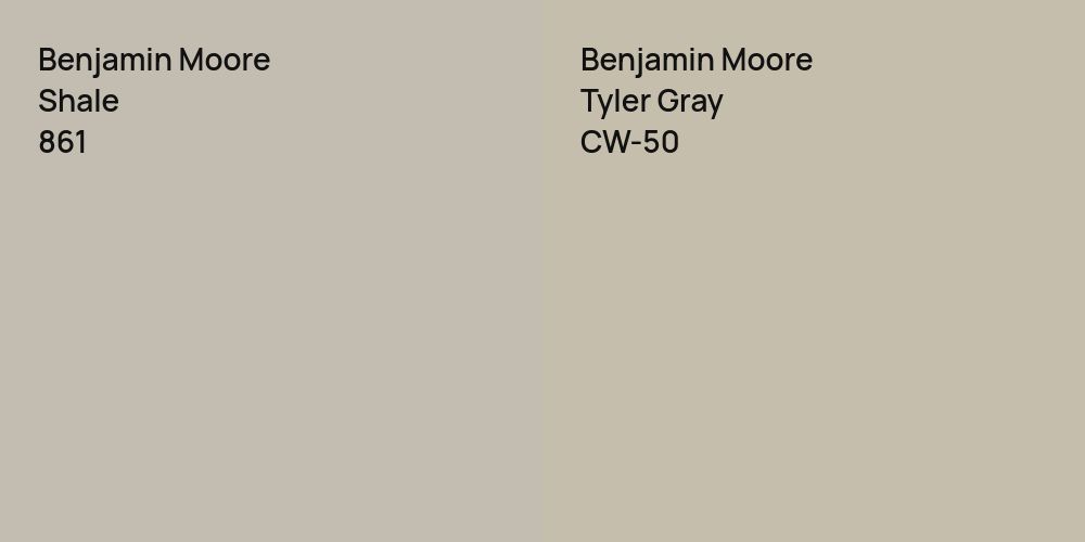 Benjamin Moore Shale vs. Benjamin Moore Tyler Gray