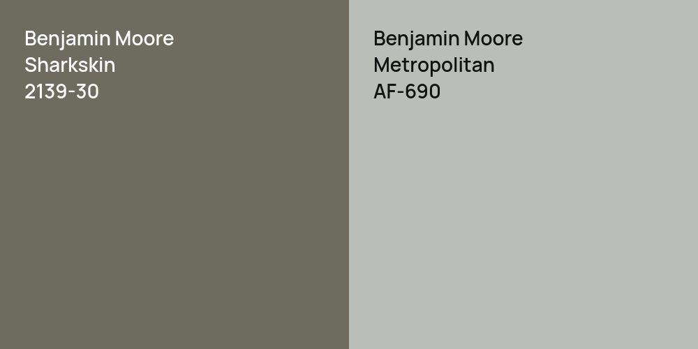 Benjamin Moore Sharkskin vs. Benjamin Moore Metropolitan