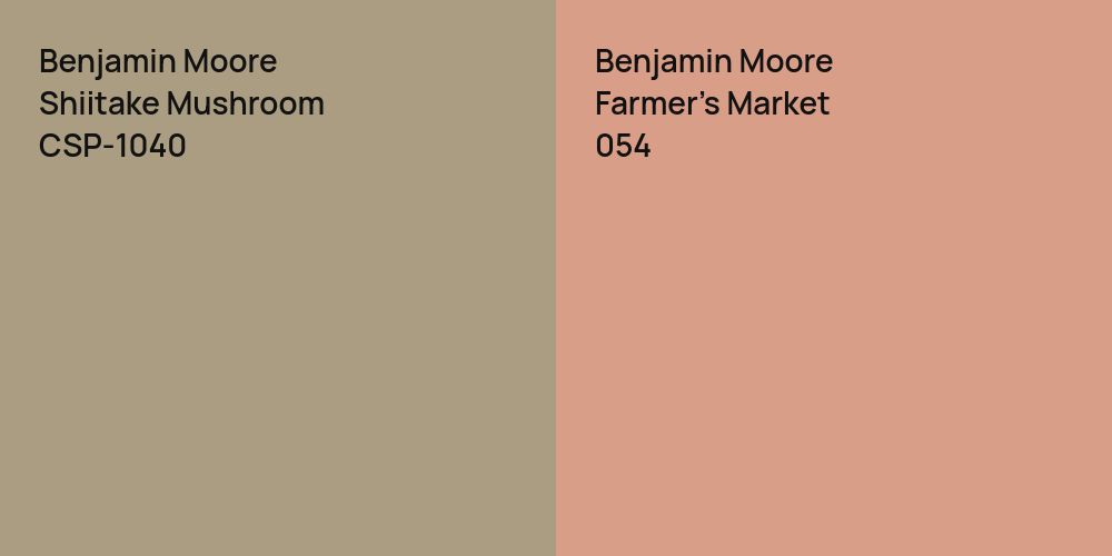 Benjamin Moore Shiitake Mushroom vs. Benjamin Moore Farmer's Market