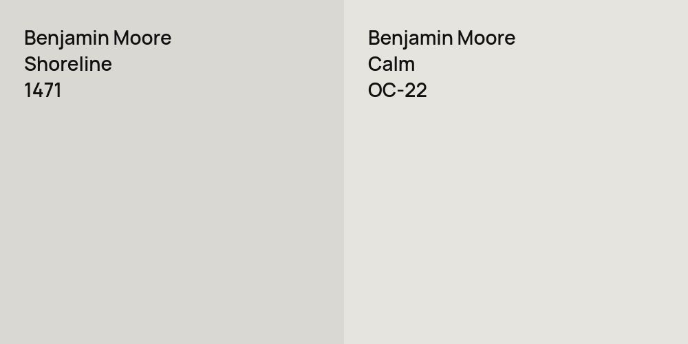 Benjamin Moore Shoreline vs. Benjamin Moore Calm