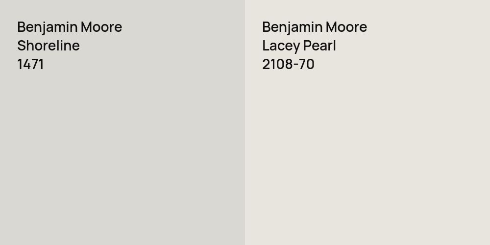 Benjamin Moore Shoreline vs. Benjamin Moore Lacey Pearl