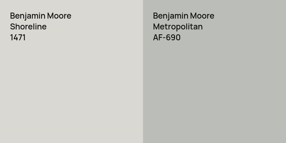 Benjamin Moore Shoreline vs. Benjamin Moore Metropolitan