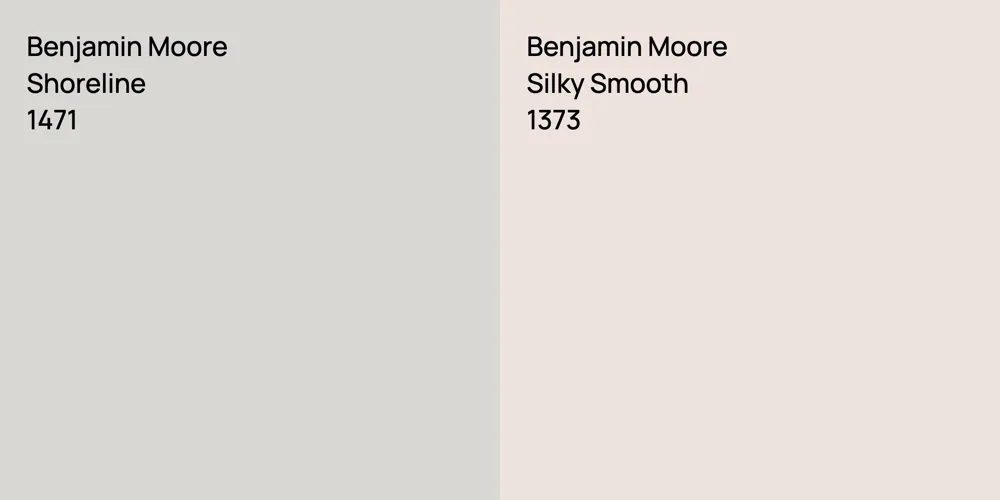 Benjamin Moore Shoreline vs. Benjamin Moore Silky Smooth