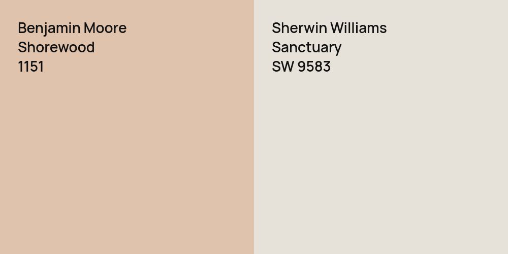 Benjamin Moore Shorewood vs. Sherwin Williams Sanctuary