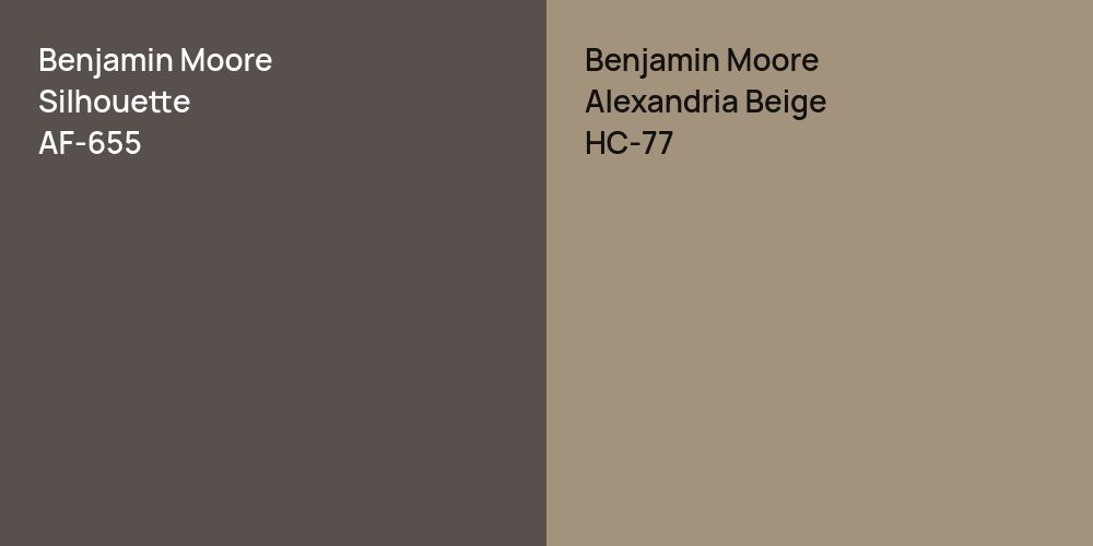 Benjamin Moore Silhouette vs. Benjamin Moore Alexandria Beige