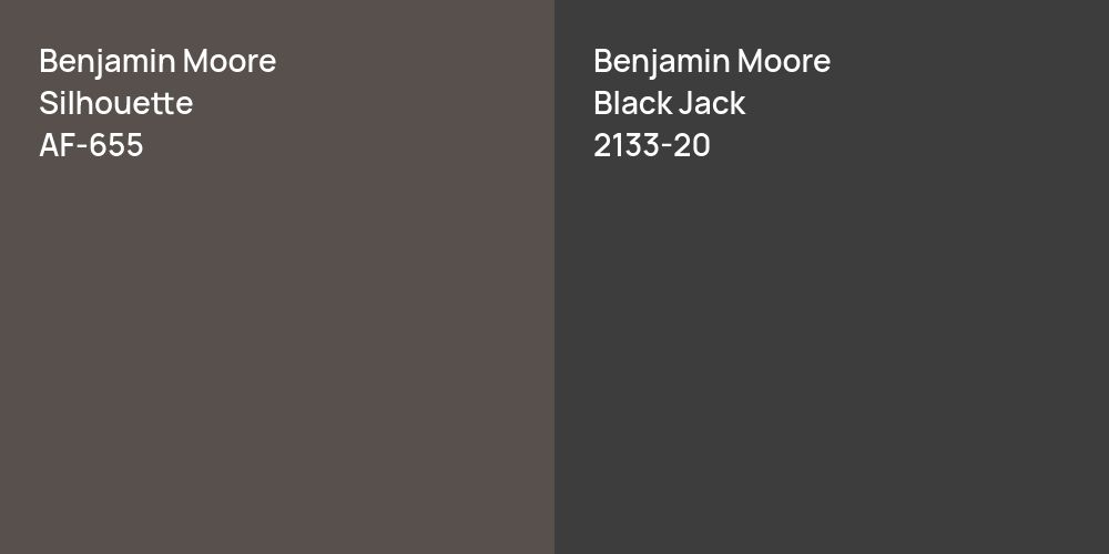 Benjamin Moore Silhouette vs. Benjamin Moore Black Jack