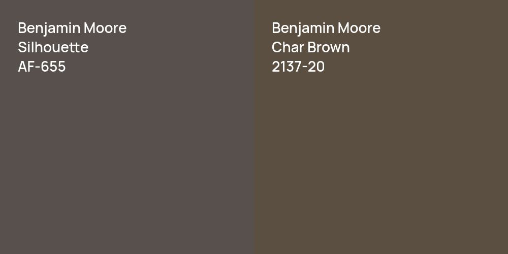 Benjamin Moore Silhouette vs. Benjamin Moore Char Brown