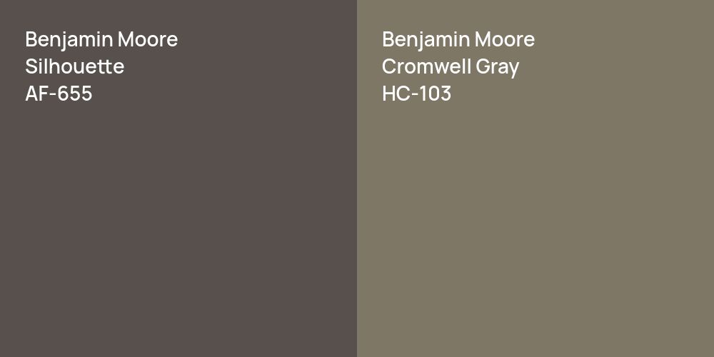 Benjamin Moore Silhouette vs. Benjamin Moore Cromwell Gray