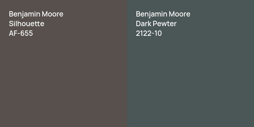 Benjamin Moore Silhouette vs. Benjamin Moore Dark Pewter