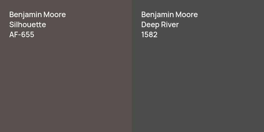 Benjamin Moore Silhouette vs. Benjamin Moore Deep River