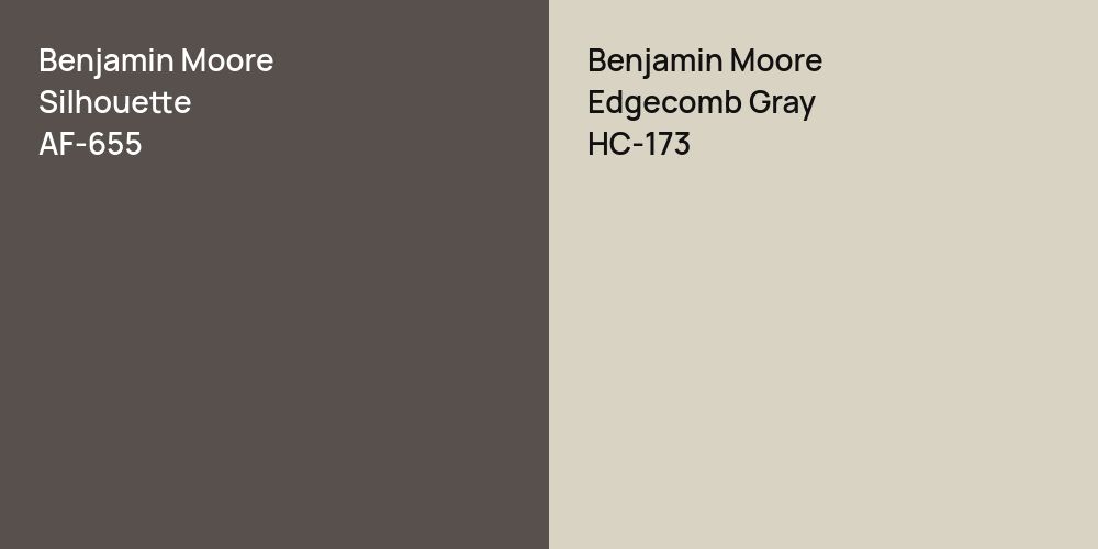 Benjamin Moore Silhouette vs. Benjamin Moore Edgecomb Gray