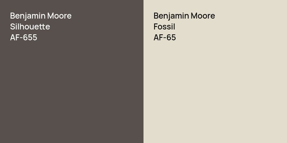 Benjamin Moore Silhouette vs. Benjamin Moore Fossil