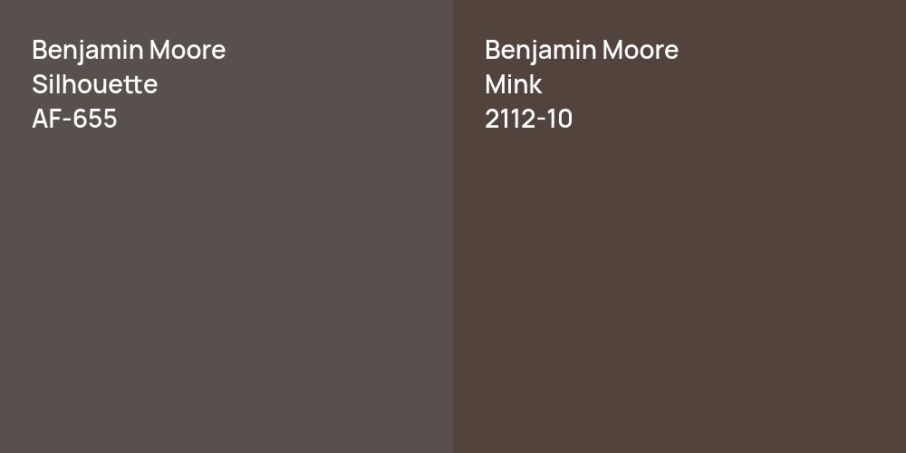 Benjamin Moore Silhouette vs. Benjamin Moore Mink