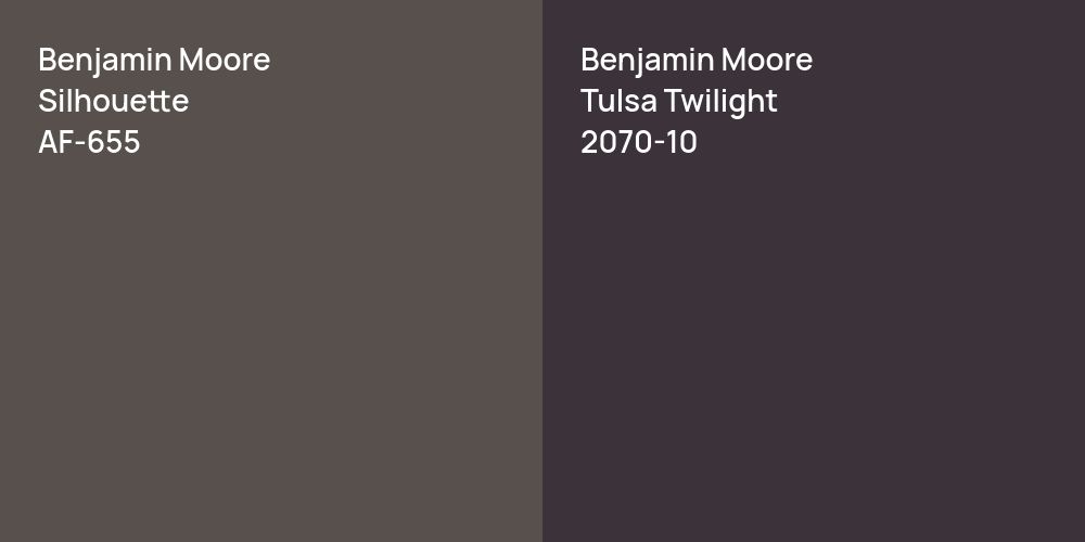 Benjamin Moore Silhouette vs. Benjamin Moore Tulsa Twilight