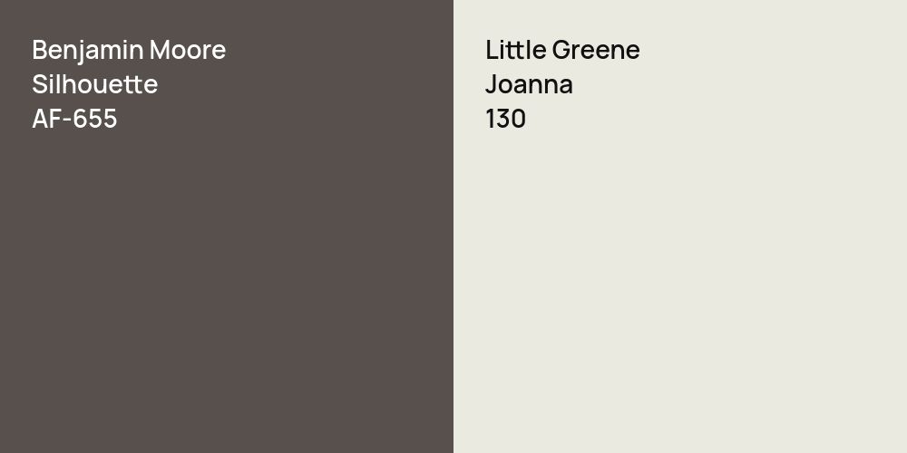 Benjamin Moore Silhouette vs. Little Greene Joanna