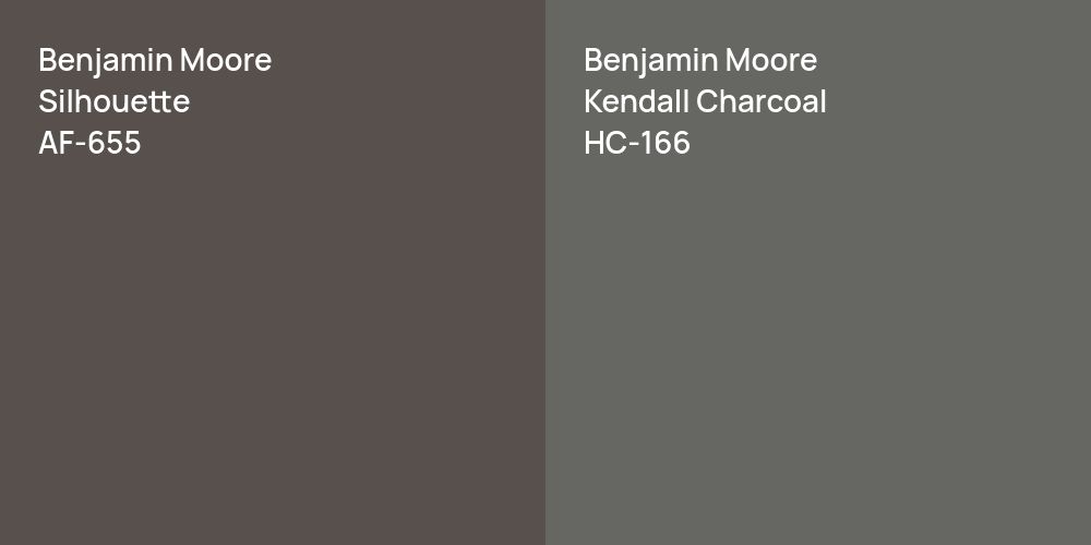 Benjamin Moore Silhouette vs. Benjamin Moore Kendall Charcoal