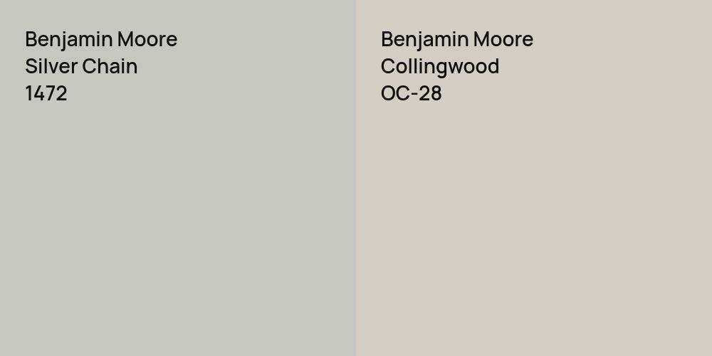 Benjamin Moore Silver Chain vs. Benjamin Moore Collingwood