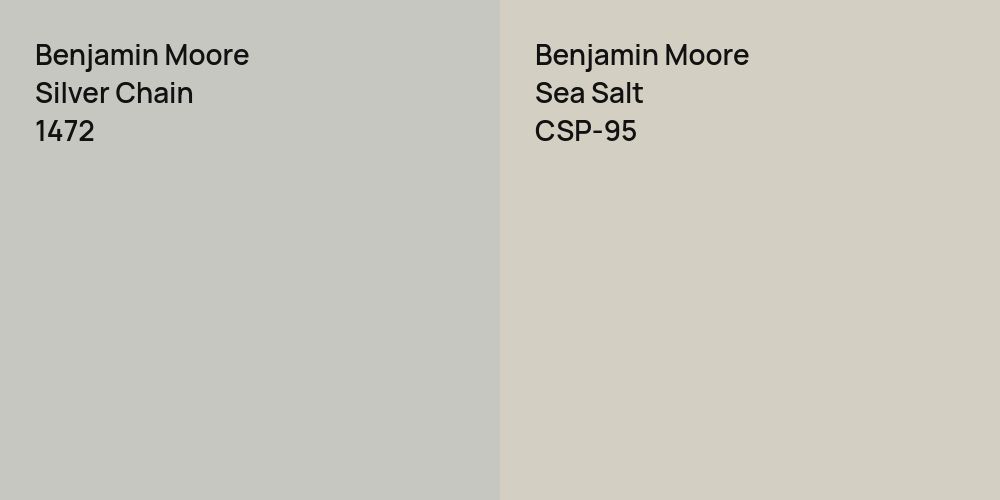 Benjamin Moore Silver Chain vs. Benjamin Moore Sea Salt