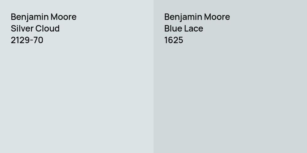 Benjamin Moore Silver Cloud vs. Benjamin Moore Blue Lace