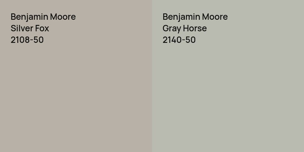 Benjamin Moore Silver Fox vs. Benjamin Moore Gray Horse