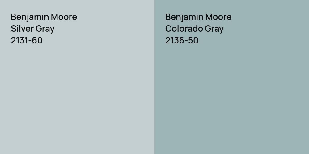 Benjamin Moore Silver Gray vs. Benjamin Moore Colorado Gray