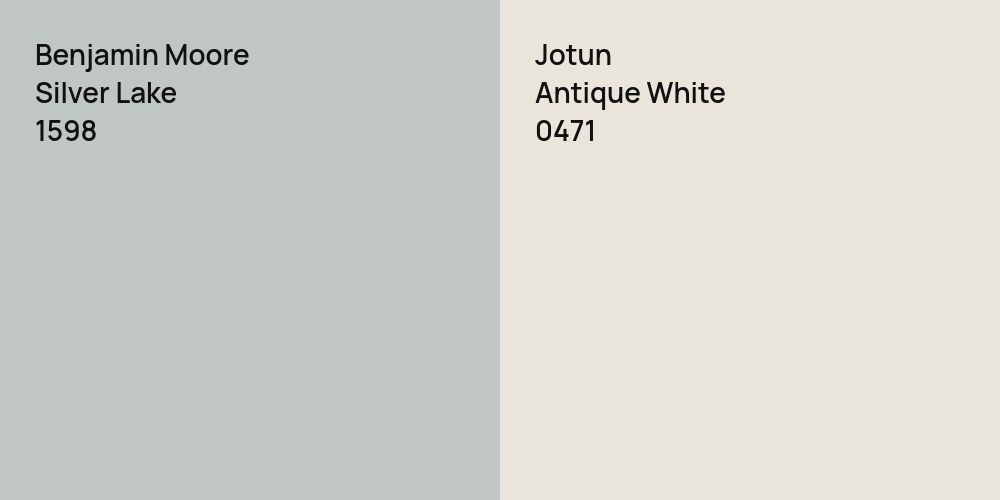 Benjamin Moore Silver Lake vs. Jotun Antique White