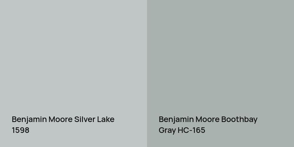 Benjamin Moore Silver Lake vs. Benjamin Moore Boothbay Gray