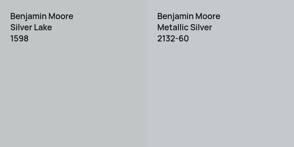 Benjamin Moore Silver Lake vs. Benjamin Moore Metallic Silver