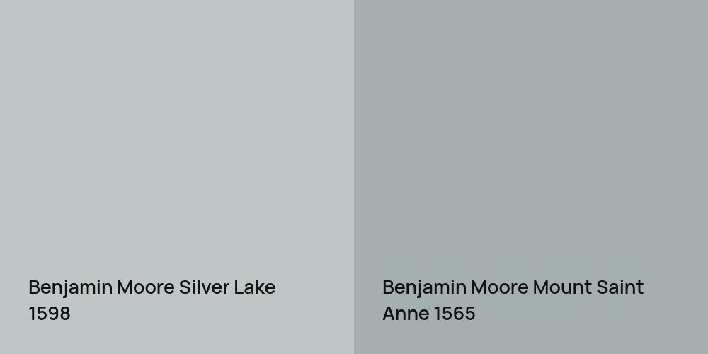 Benjamin Moore Silver Lake vs. Benjamin Moore Mount Saint Anne