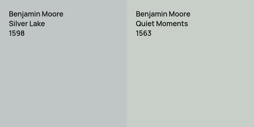 Benjamin Moore Silver Lake vs. Benjamin Moore Quiet Moments