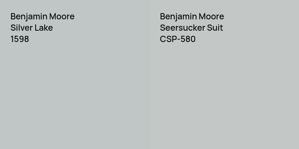 Benjamin Moore Silver Lake vs. Benjamin Moore Seersucker Suit