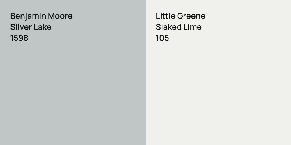 Benjamin Moore Silver Lake vs. Little Greene Slaked Lime