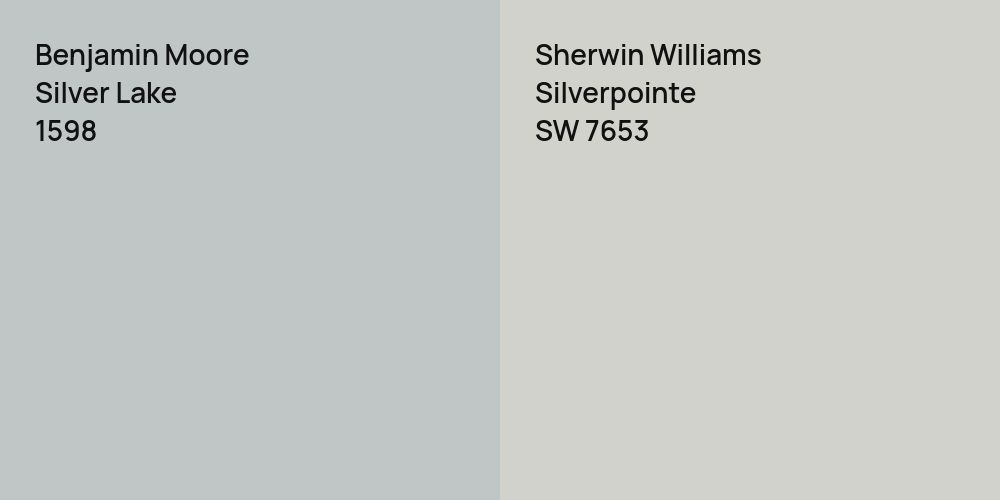 Benjamin Moore Silver Lake vs. Sherwin Williams Silverpointe